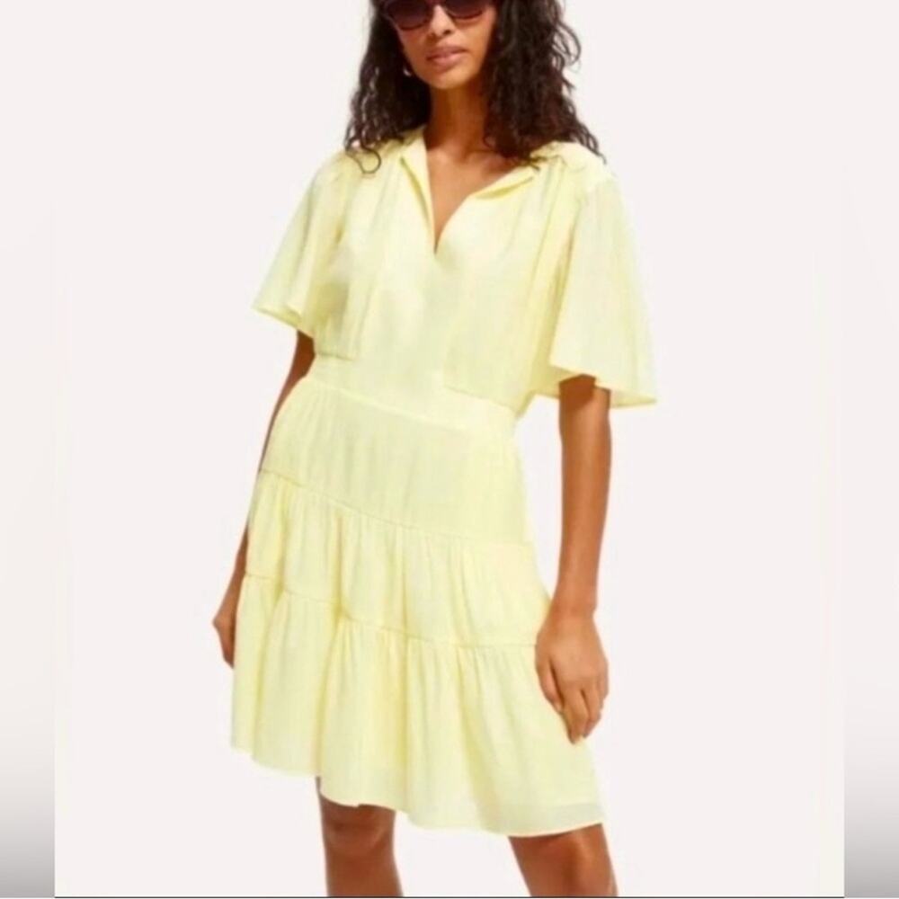 Scotch & Soda Midi-Length Paneled Dress - Yellow - Medium - New with tags